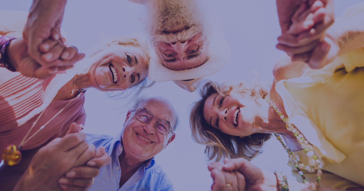 Happy Older Adults United in Community and Wellbeing