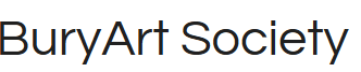 logo for Bury Art Society in black on white background