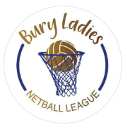 logo comprising of ball going in a net with name surrounding the circle