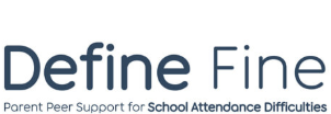 text logo comprising of 'Define Fine' in blue on white background