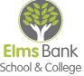 white square with image of a tree with green leaves and wording Elms bank school & college