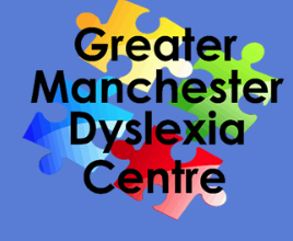 text logo with writing in black on blue background