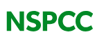 text logo comprising of NSPCC in green on a white background