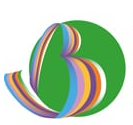 birtenshaw college logo comprising of B in strips of different colours on a green background