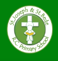 a circle with school name on outer edge with cross inside on green background