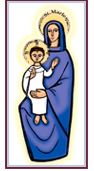 st maries primary school logo of mary holding baby jesus