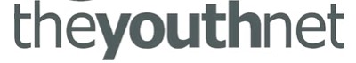 text logo the youthnet in black on white background